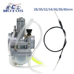Sclmotos 38mm 40mm For Lectron High Velocity Adjustable Power Jet Carburetor with Cable For YZ250F KX250F RMZ250 CRF250R CRF450R