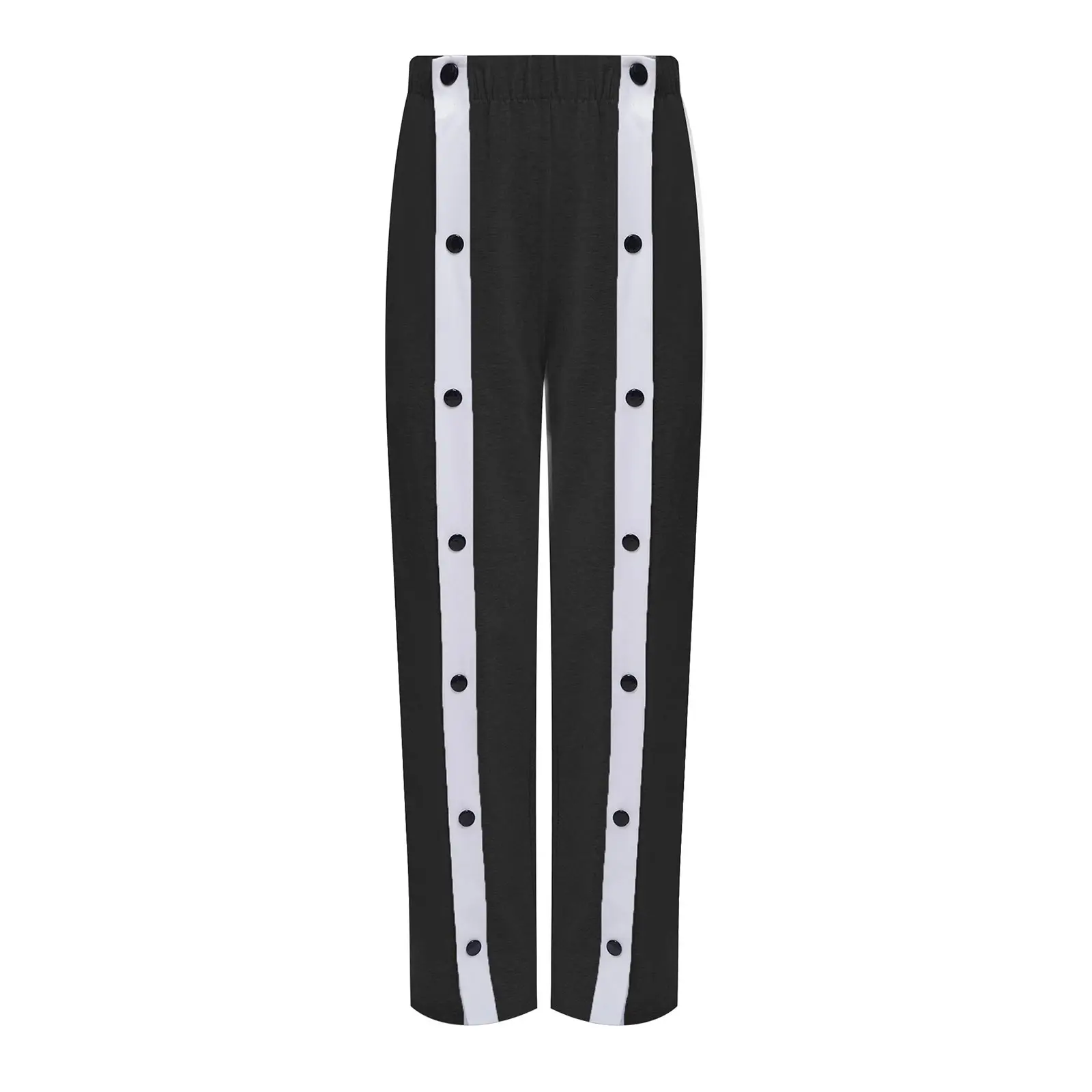 Kids Boys Tear Away Basketball Pants Split Buttons Contrasting Trim Sweatpants for Sports Workout Running Fitness School Wear