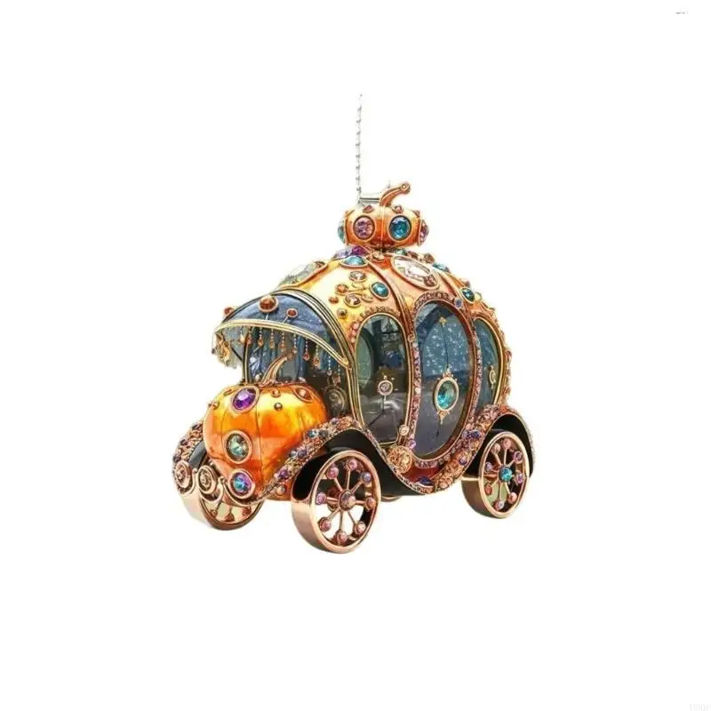 2025 New Heartwarming Acrylic Beautiful Pumpkin Carriages Decoration for Auto Interior Gift