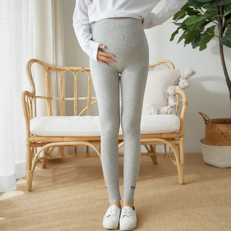 حزام للنساء متعدد الألوان التطريز محبوك القطن عالية الخصر طماق النساء الحوامل ملابس حمل الإناث النمل الحمل