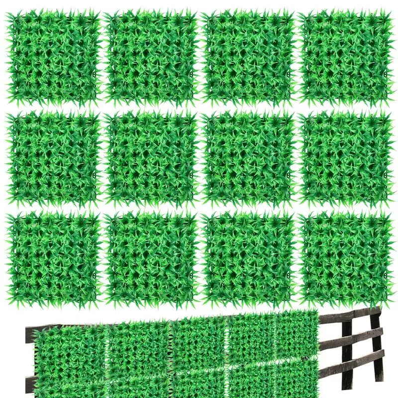 Artificial Hedge Wall Panels Fake Plants Grass Backdrop Privacy Screens Greenery Backdrops Suitable For Outdoor Indoor Garden