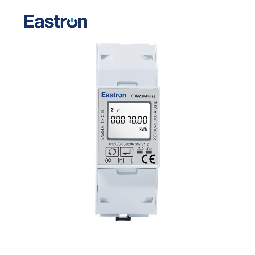 

SDM230-Pulse CE 100A Single phase din rail energy meter watt-hour kwh meter, PV solar power meter NON MID