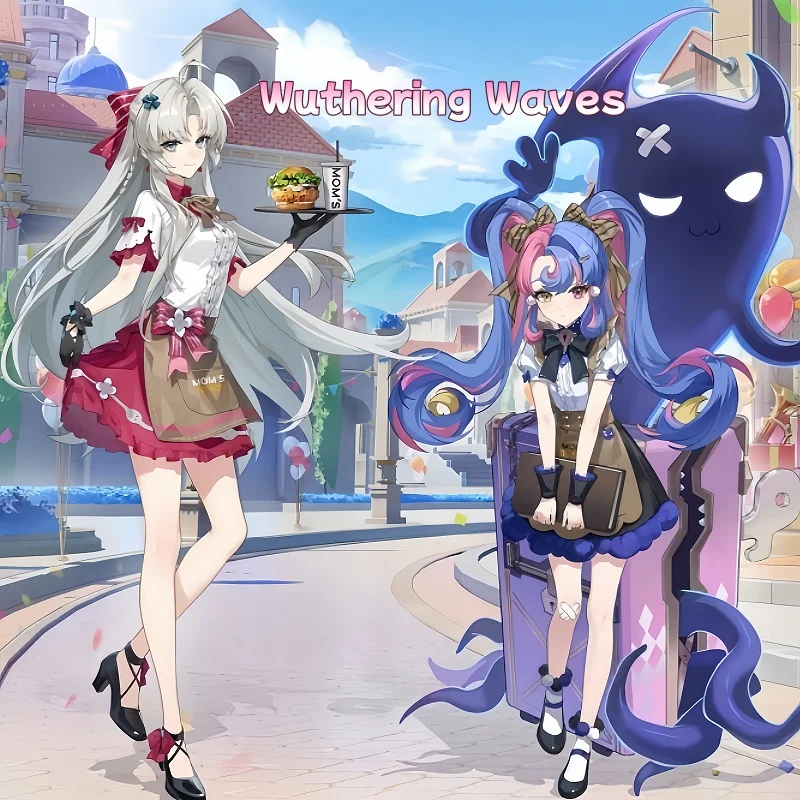 Wuthering Waves Jogo Co Marca Pve 16cm Novo Carlotta Montelli Roccia Acrílico Desktop Anime Display Toy