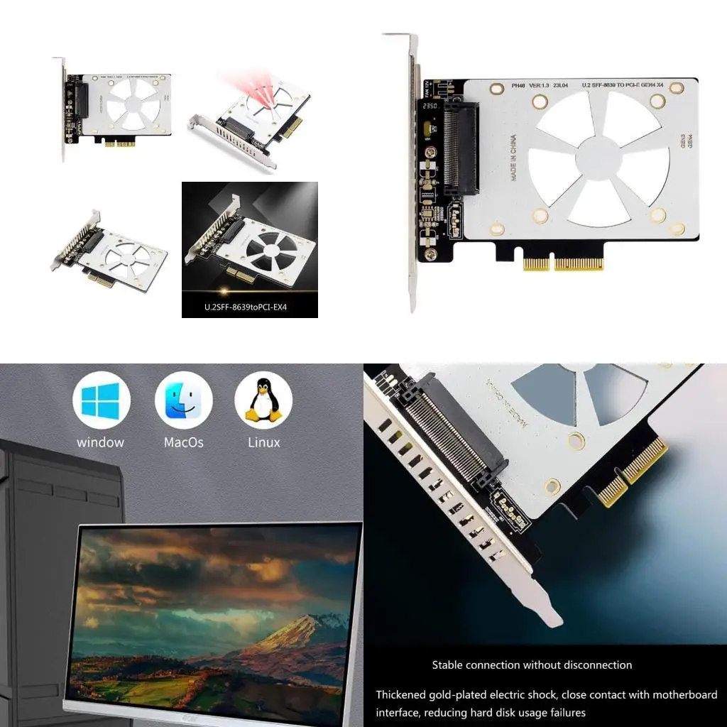 

R53C SFF 8639 в PCIE Converter PH46 в PCIe Risers NVME SSD Card