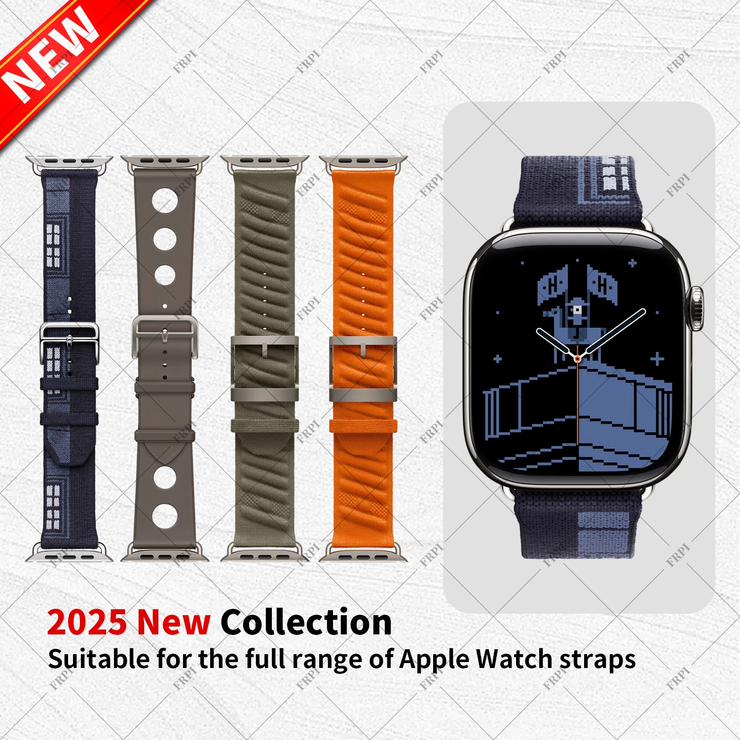 【セール中】2025年ニューキリム・アン・メル・バンド・スクブ・エム・ダイビング・グラン・エ・フィン・ファブール・パーティー(Apple Watch 11、10、9、8、7、6、5、SE、3、iWatch Ultra 3、2対応ストラップ)