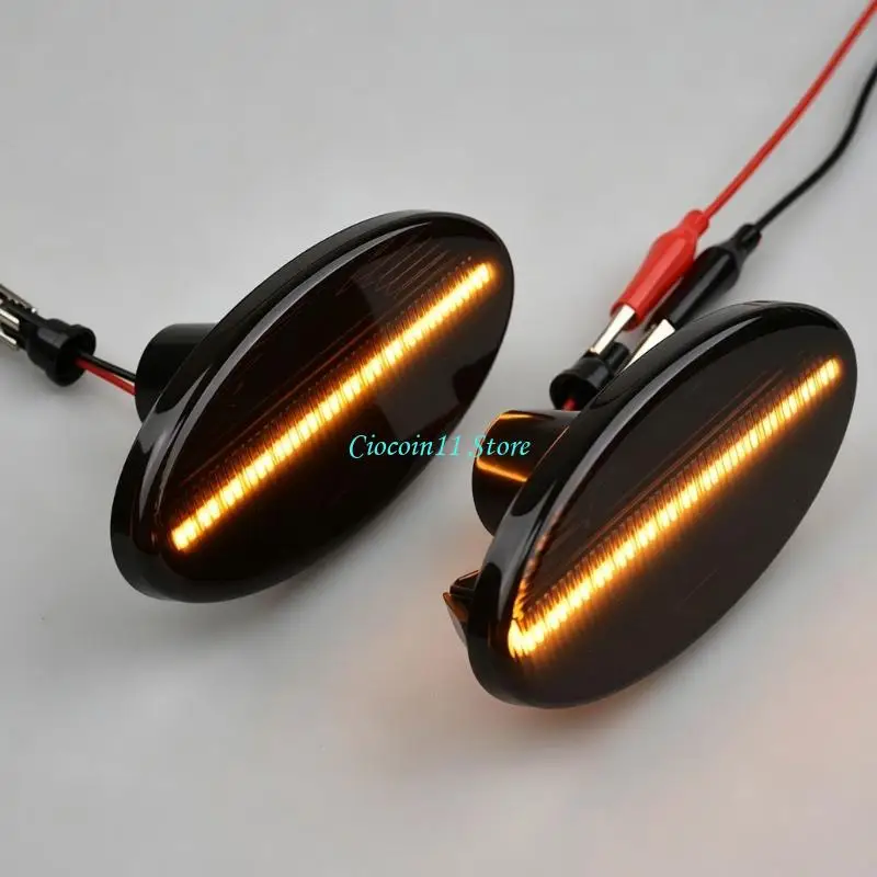 Y1UB Smoked LED Side Pair with Preinstalled Mounting Clips Upgrades for MK3
