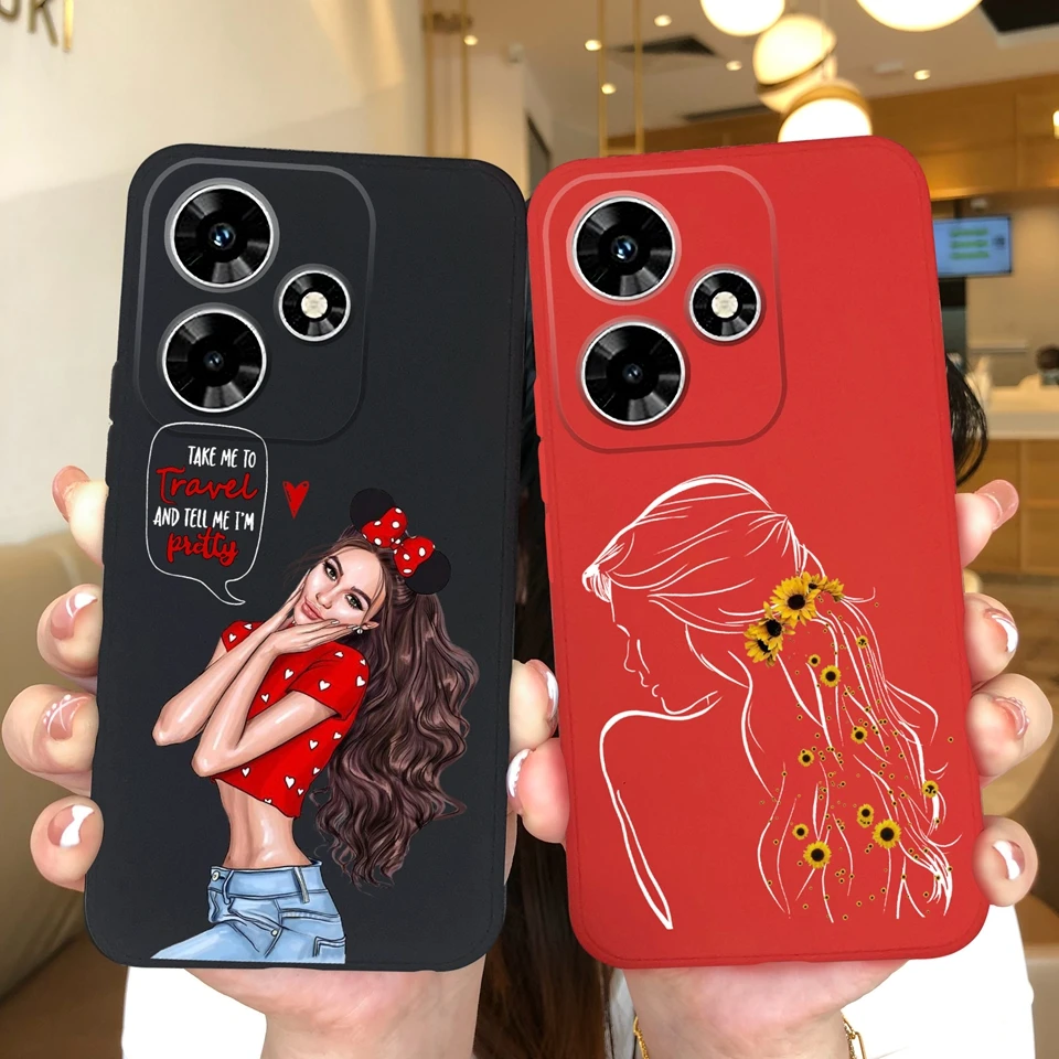 

Чехол для телефона Infinix Hot 30 30i 30 Play, красивая девушка, милый медведь, силиконовый защитный чехол для Infinix Hot 30 30i 30Play Funda Shell