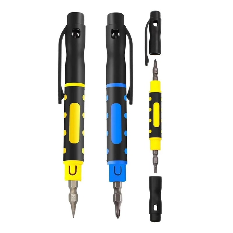 -[33A Tvdae] 3Pack 4 In 1 Pocket Screwdriver Portable Multi-Purpose Screwdriver Eyeglass Repair Screwdriver Home Repair Screwdri
