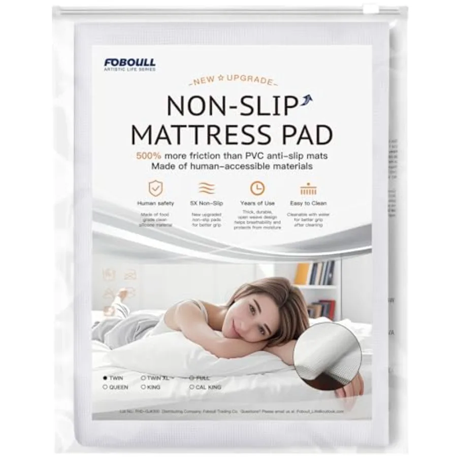 

Silicone Mattress Slide Stopper and Gripper, 5X Anti - Slip, Non Slip Mattress pad, Keep Bed and Topper Pad from Sliding for So