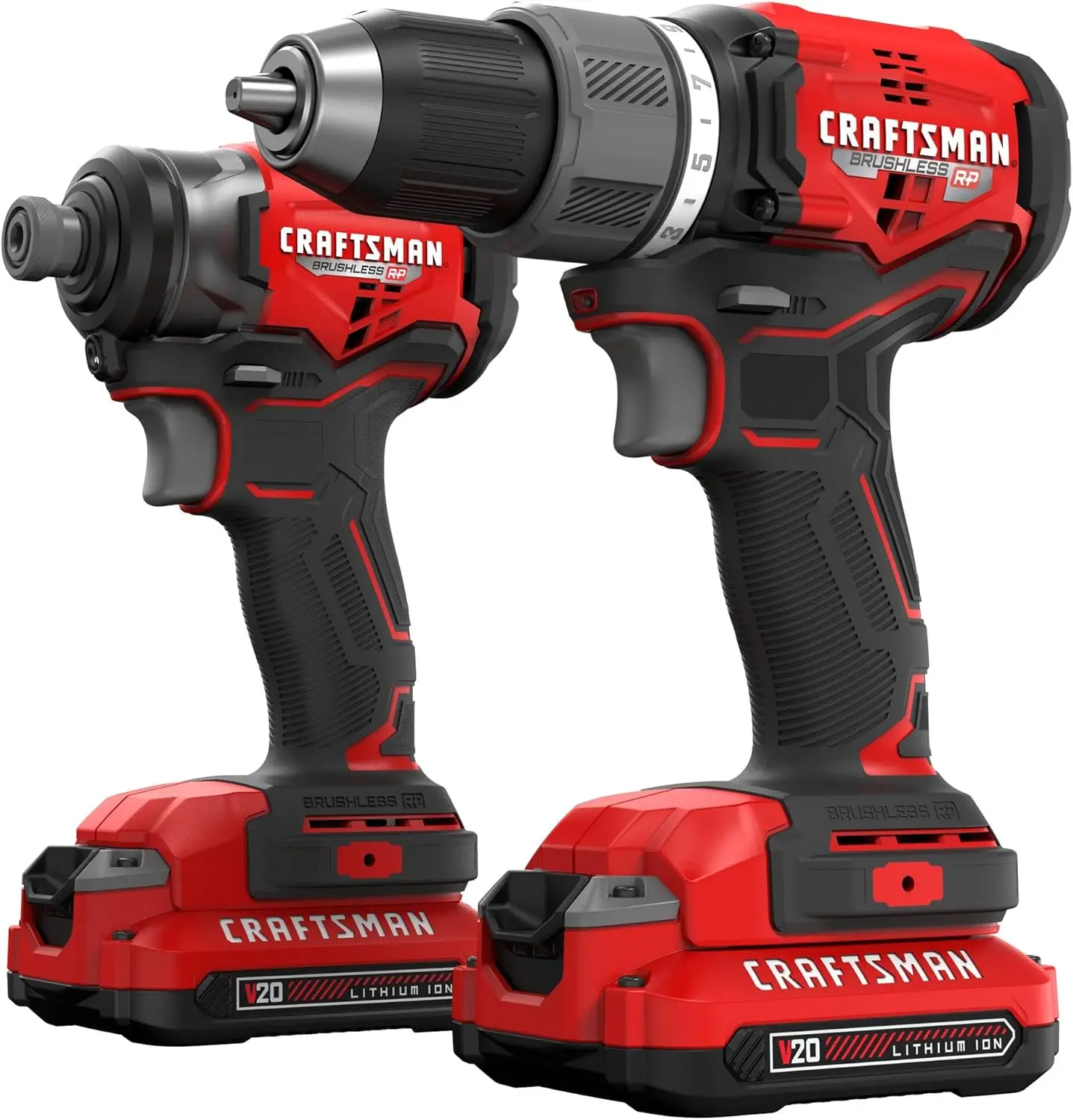 V20 RP Cordless Drill and Impact Driver, Brushless Power Tool Combo Kit, 2 Batteries and Charger Included (CMCK211C2)