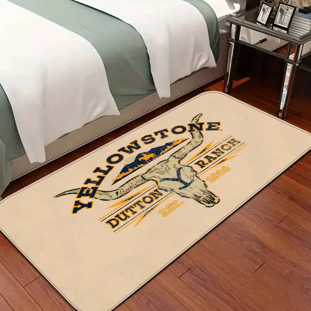 Y-Yellowstone D-Dutton Ranch Bath Mat Kids Room Bedroom Decoration Balcony Anti-Slip Doormat Living Room Alfombra