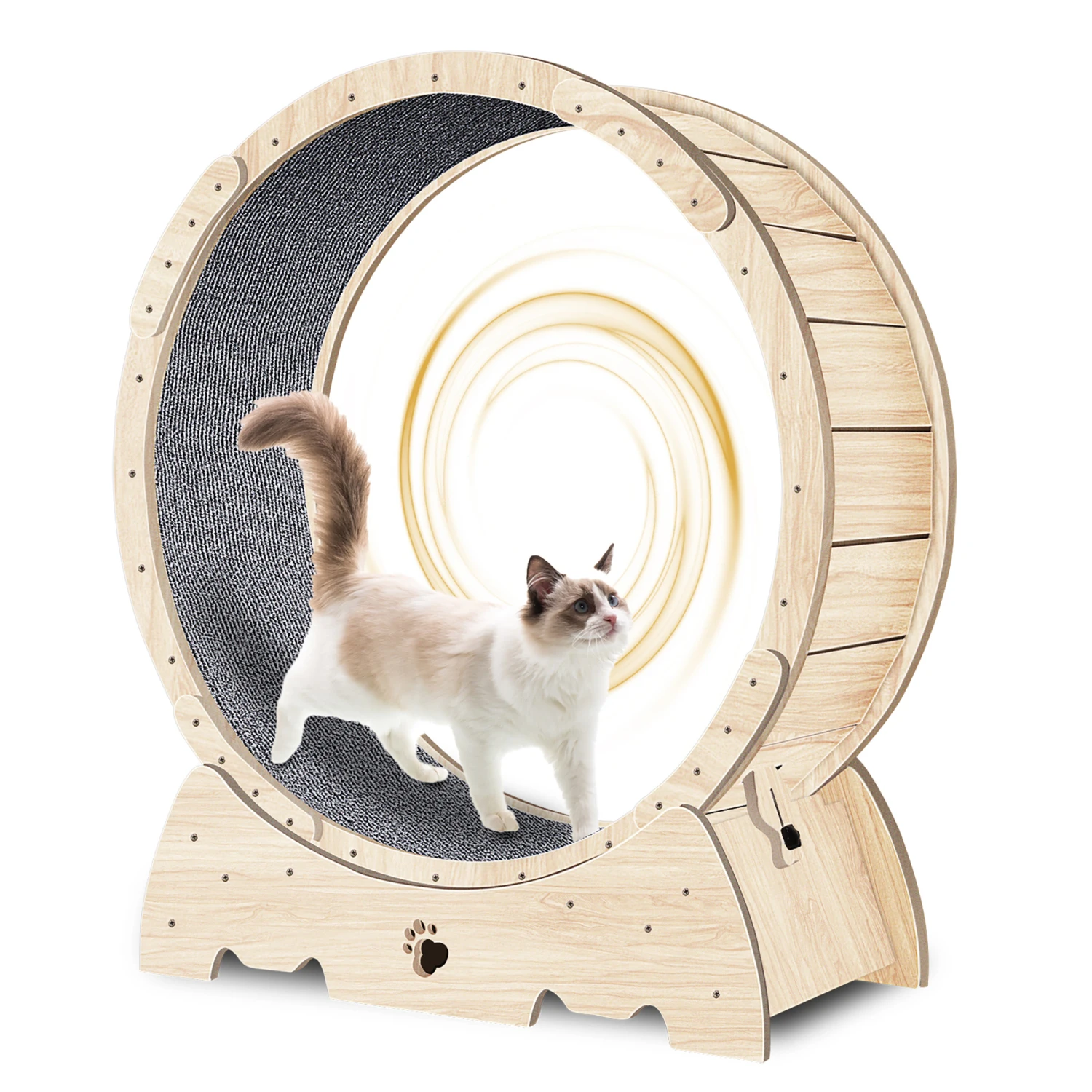 

Cat Exercise Wheel for Indoor Cats, Cat Running Wheel with Carpeted Runway, Cat Sport Treadmill Wheel for Kitty's Longer Life, F