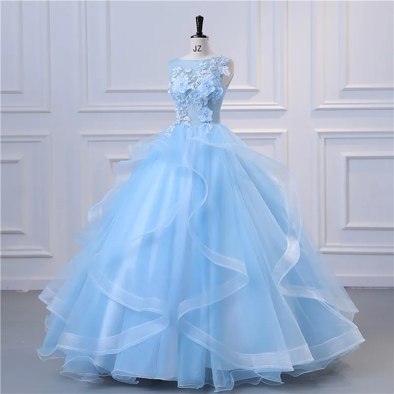 Ashley Gloria Flower Party Dress Sweet Quinceanera Dresses Classic Prom Ball Gown Plus Size Formal Gown Winter New Vestidos