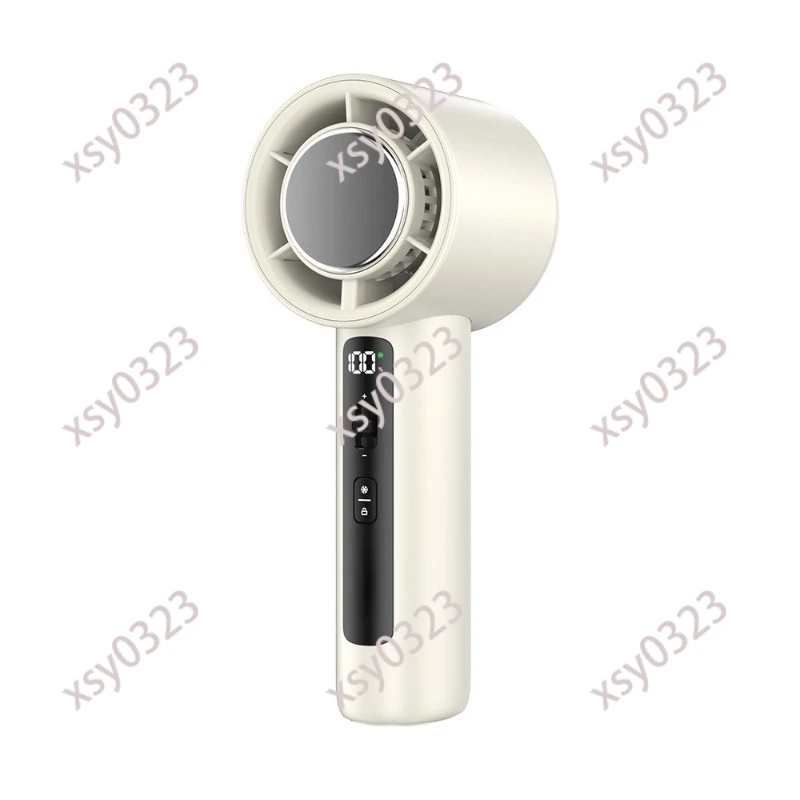 New F88 High-Speed Handheld Cooling Fan with Ice Compress Digital Display Turbocharged Wind Semiconductor 100 Gear Settings
