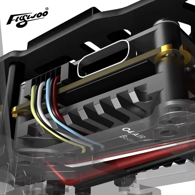 Flywoo O4 Air Unit Cooling CNC Kit For Aviation-Grade Aluminum Cooling System Dissipation Aluminum Parts for O4 FPV Drone