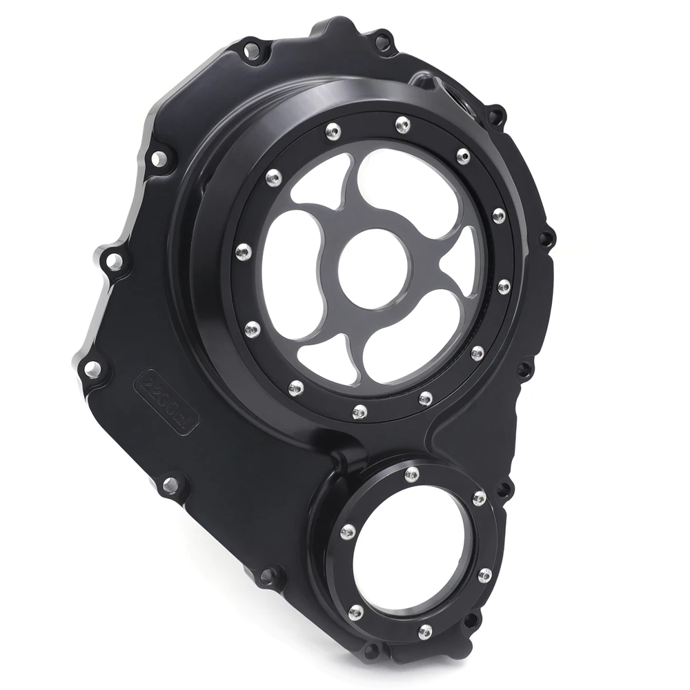 Right CNC Black&Clear Engine Clutch Cover W/gasket for Suzuki GSX-R 600/750 2006-2022 Motorcycle Accessories & Items