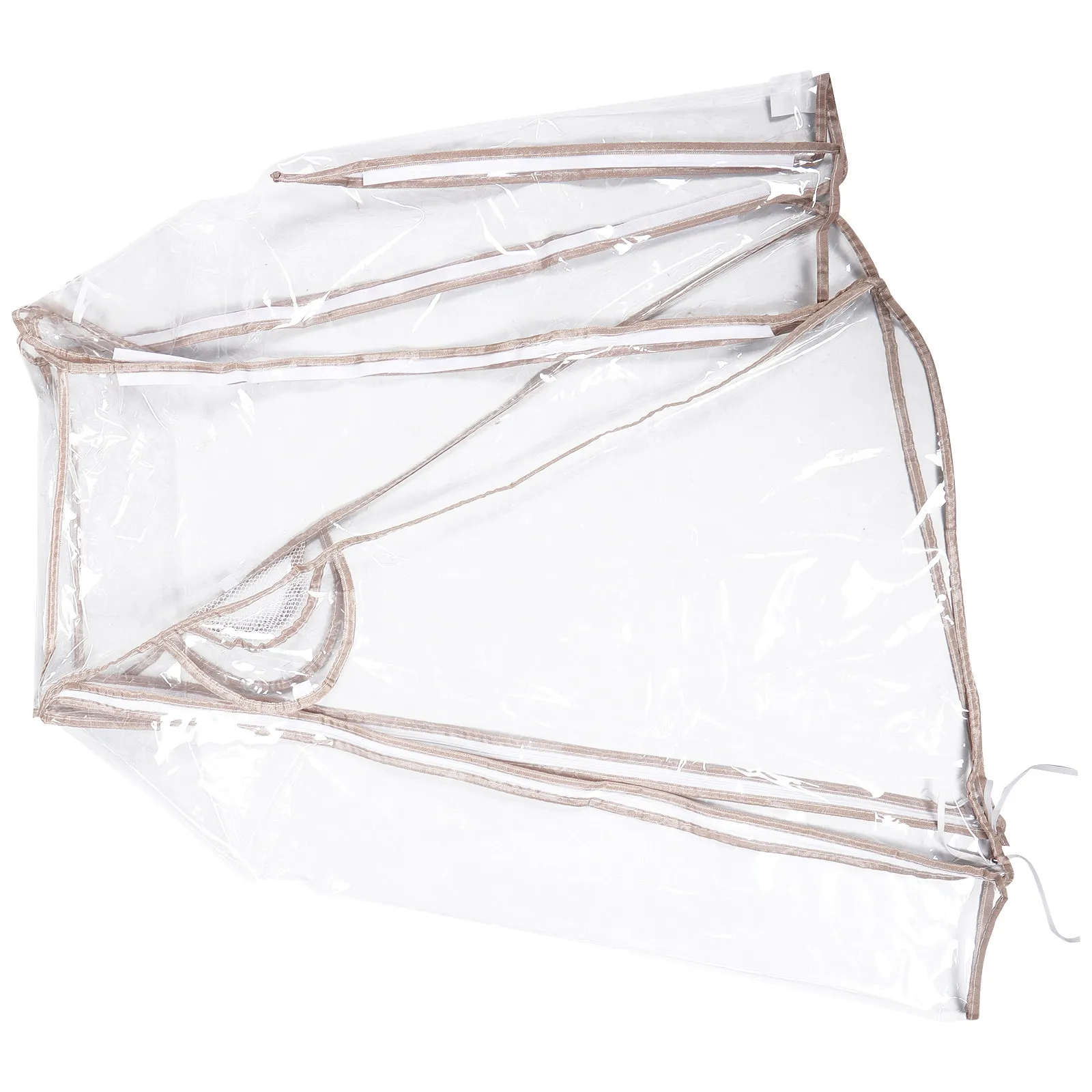 Waterproof Baby Stroller Rain Cover Eva Transparent Windproof Double Install Universal Fit