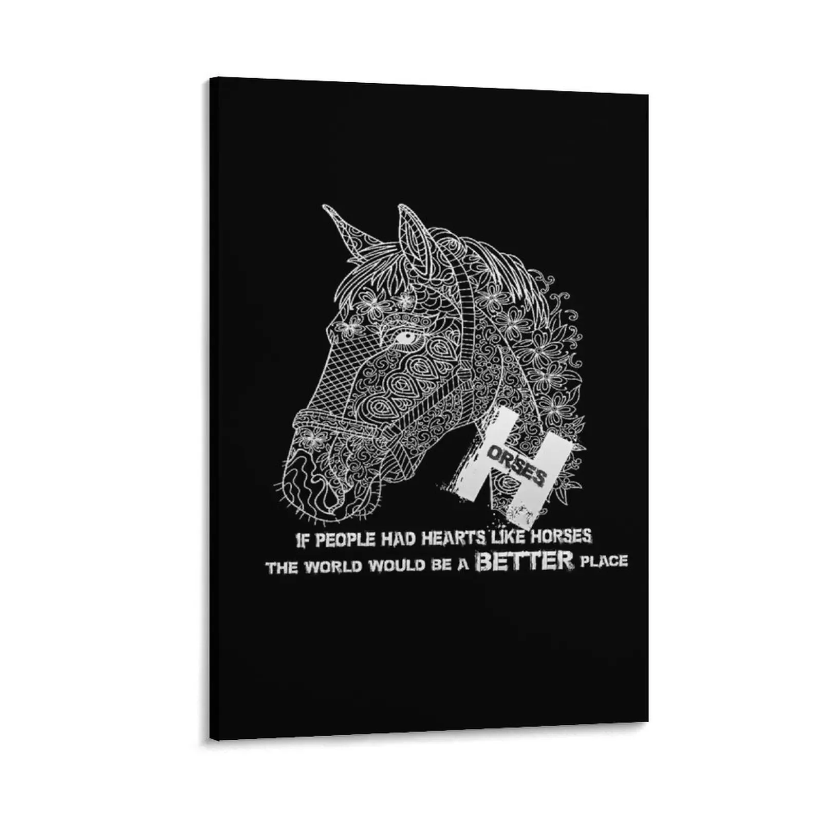 

horses-black Canvas Painting room decor home decorations stickers & posters