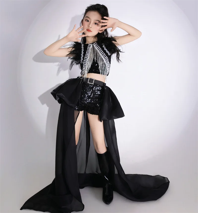 

Sets Black Sequin Runway Show Server Player Outfit, Trendy Trailing PK Competition Fast Wind Sports Suit, Cool & Handsome