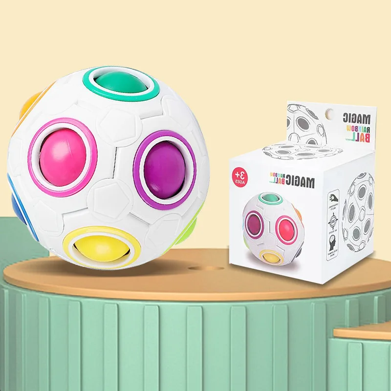 كرة مكعبة ألغاز قوس قزح السحرية، لعبة ألغاز كرة تململ دعابة الدماغ للبالغين في المكتب - حفلة عيد الفصح وعيد الحب.