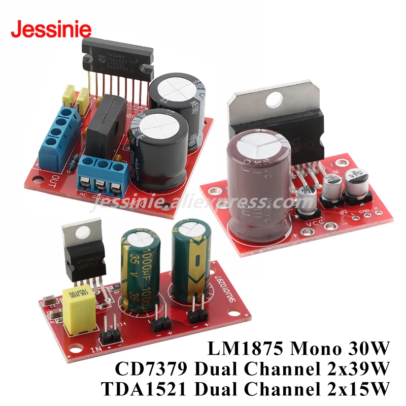 Power Amplifier Board Module LM1875 Mono 30W TDA1521 Dual Channel 215W CD7379 239W Power Effect Exceed LM187 LM1876 TDA7265