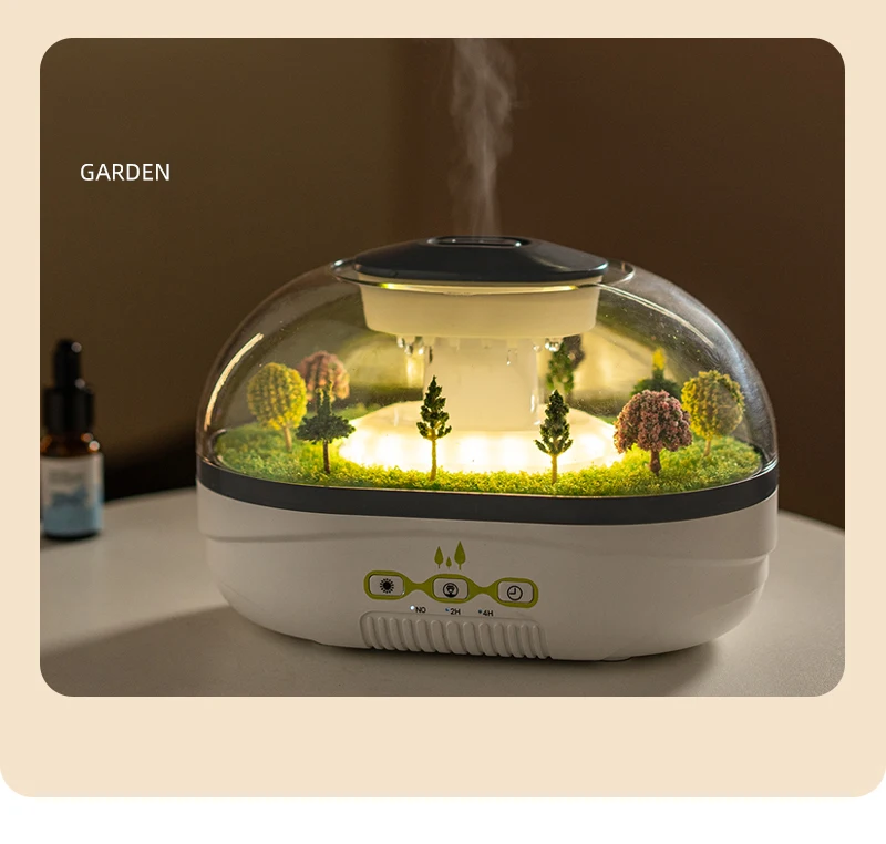 Simulierter Schneehügel-Luftbefeuchter, Schneemann-Aroma-Diffusor, Heimdekoration, kreative Schneelandschaft. Ideal für Schlafzimmer, Büro, Yo – Detail 13