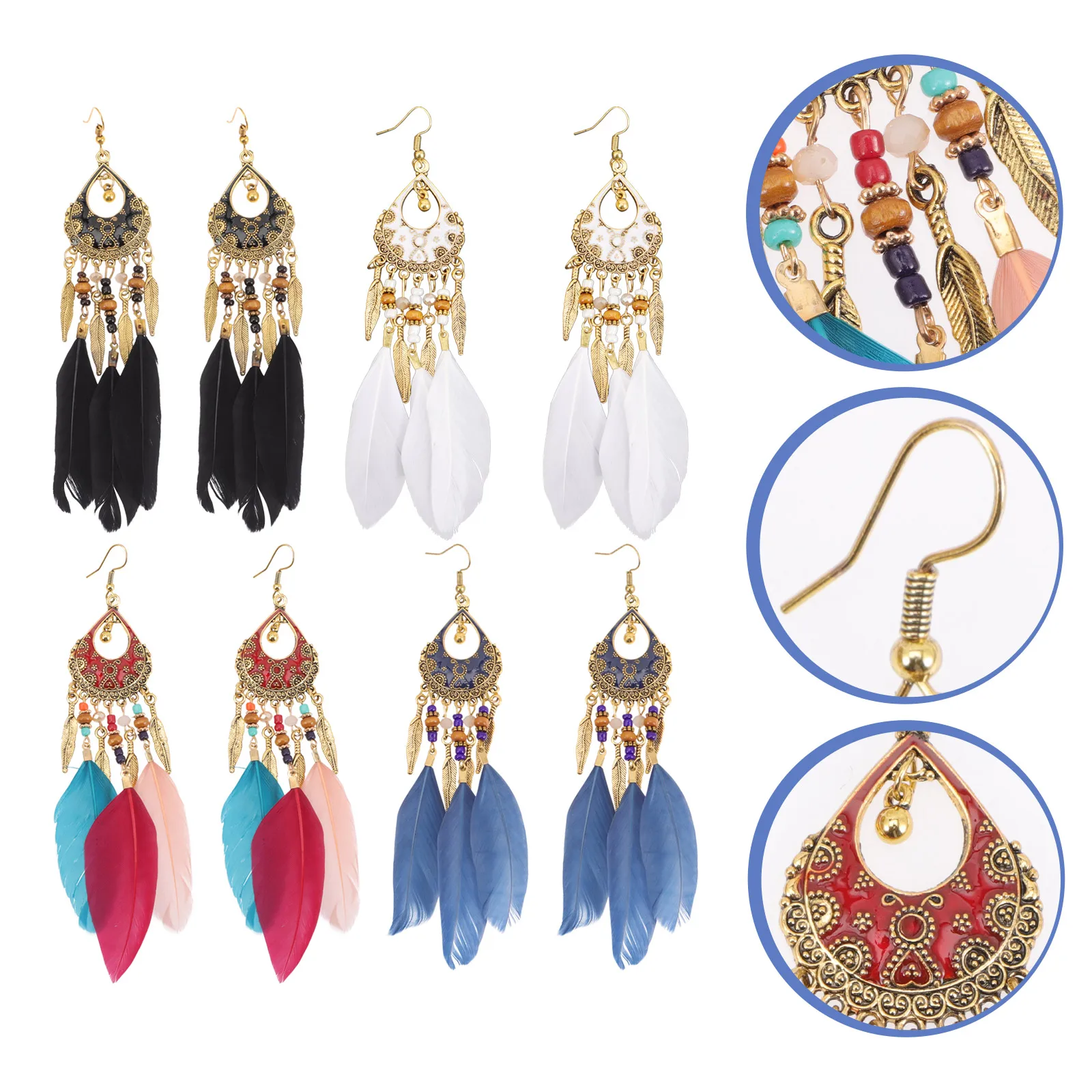 

Bohemian Earrings For Women Dangle Jewelry Lightweight Drop Earrings Stylish Elegant Comfortable Accessories