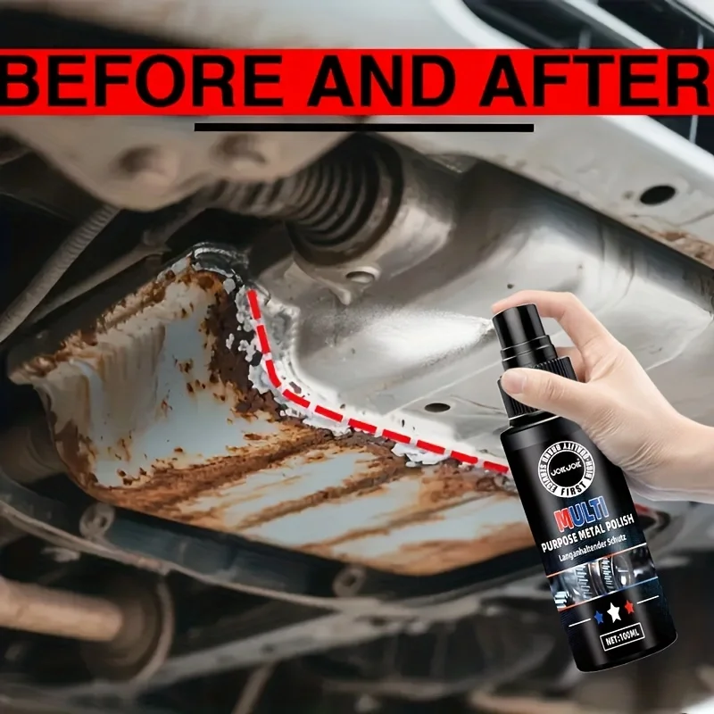 100ML Car Metal Refresh Protection Spray, Designed for Undercarriage Exhaust Pipes,Anti-Rust Coating Sealant,Corrosion Resistant