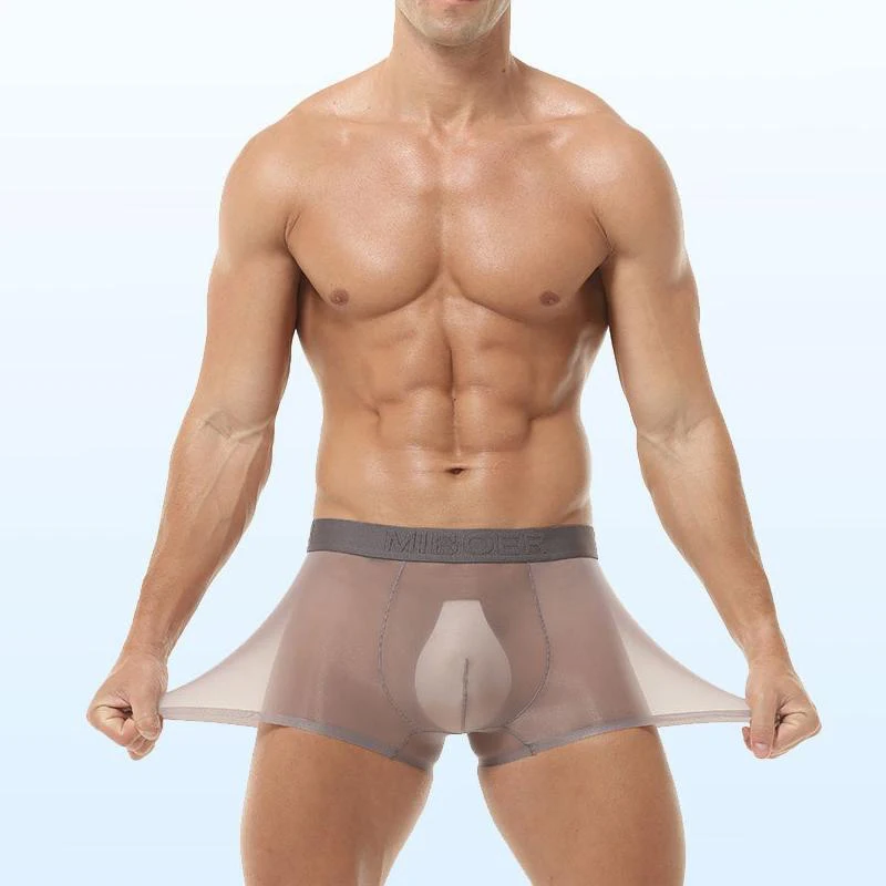 

Transparent ice silk men's underpants summer thin breathable non-marking boxer shorts