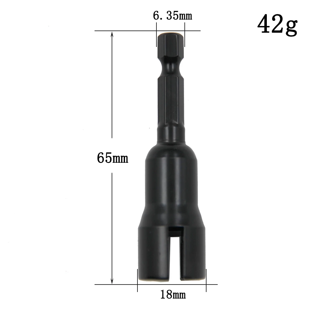 atural color 65mm slotted socket hexagonal handle electric screwdriver wrench black butterfly hole socket wrench tool