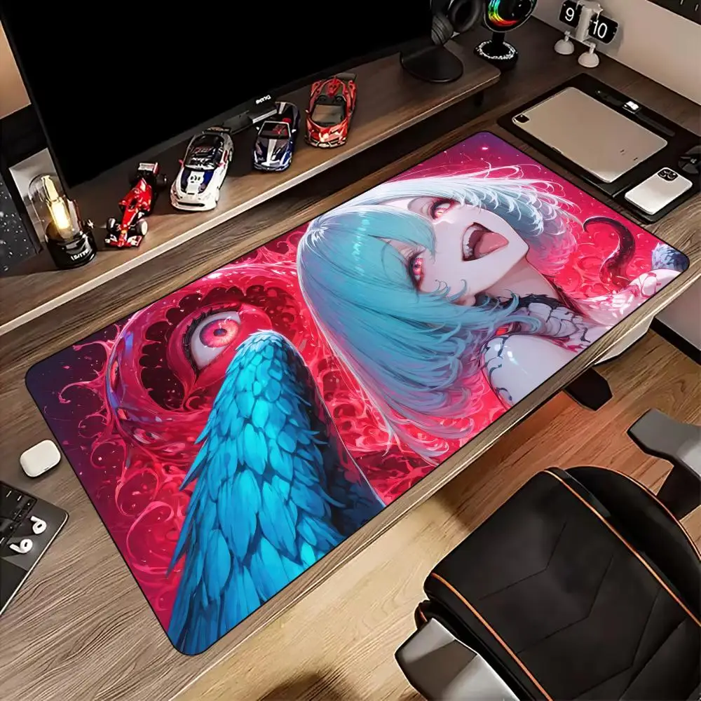

Strange short-haired girl Mouse Pad rubber anti-slip Desk Mat pc accessories Gaming mat keypad Extended mousepad office pad