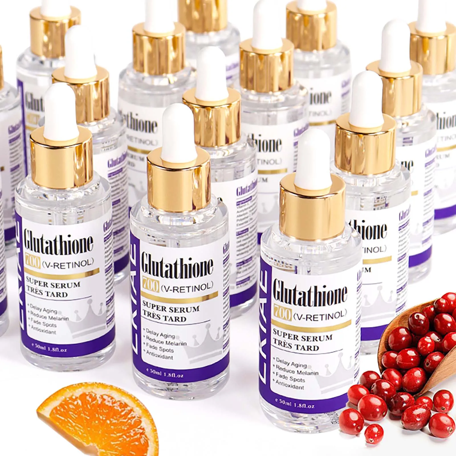 LKIAE Glutathion Whitening Gesichtsserum, entfernt Melanin, dunkle Flecken, Chloasma, mit Retinol, Niacinamid, für alle Hauttypen – Detail 5