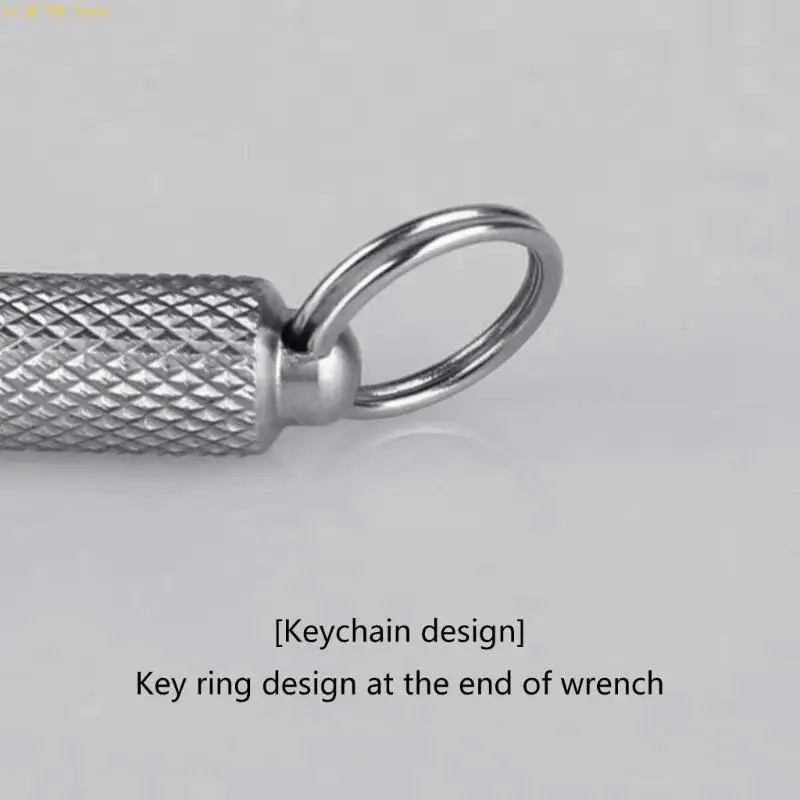 W3JE Tire Screwdriver for Car Motor Tyre Installation Repair Deflating Screw Driver Tool Stainless Keychain Design