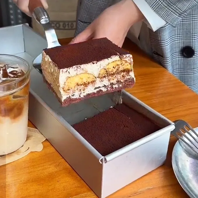 

Форма для кексов Tiramisu, форма для чизкейка из алюминиевого сплава, форма для выпечки, прямоугольная форма для торта на день рождения, торт, хлеб, шифон Tiramisu