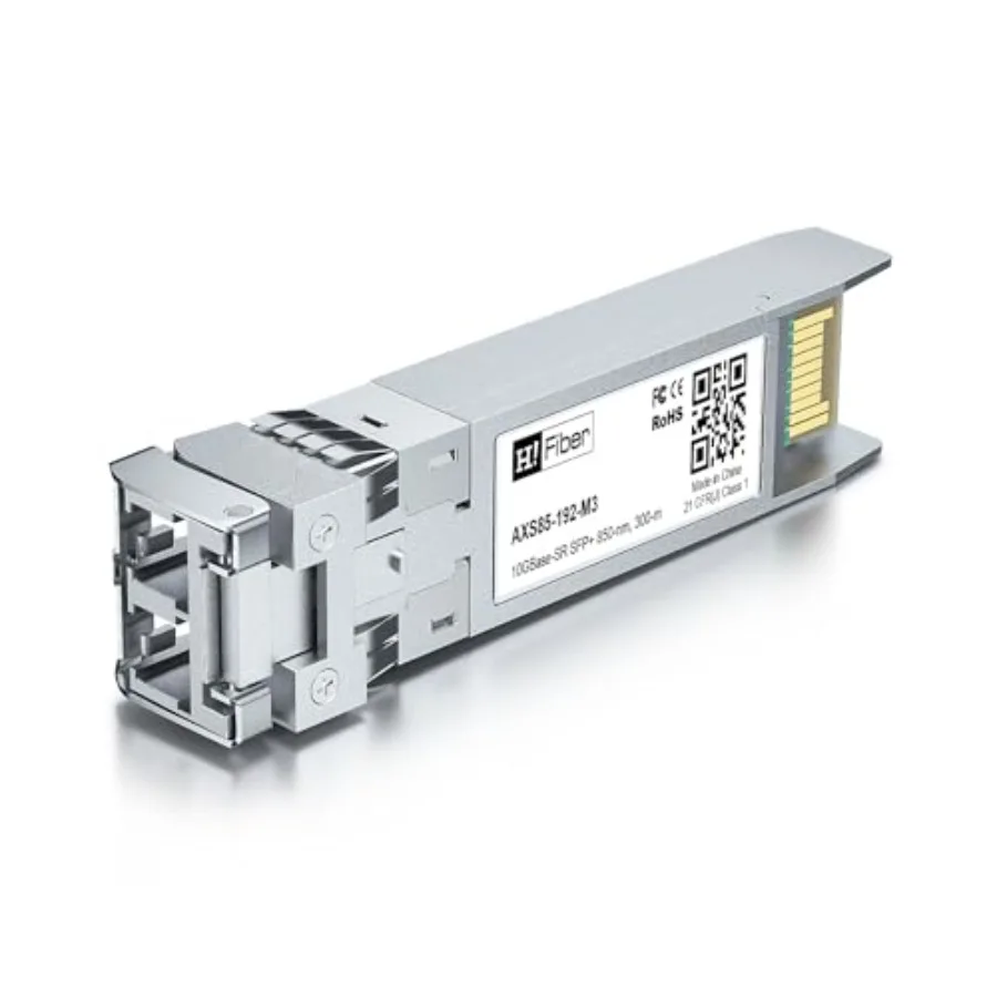 H!Fiber 10G Multimode SFP+ LC Module, 10GBase-SR Fiber Transceiver for Cisco SFP-10G-SR, Meraki MA-SFP-10GB-SR, Ubiquiti UniFi