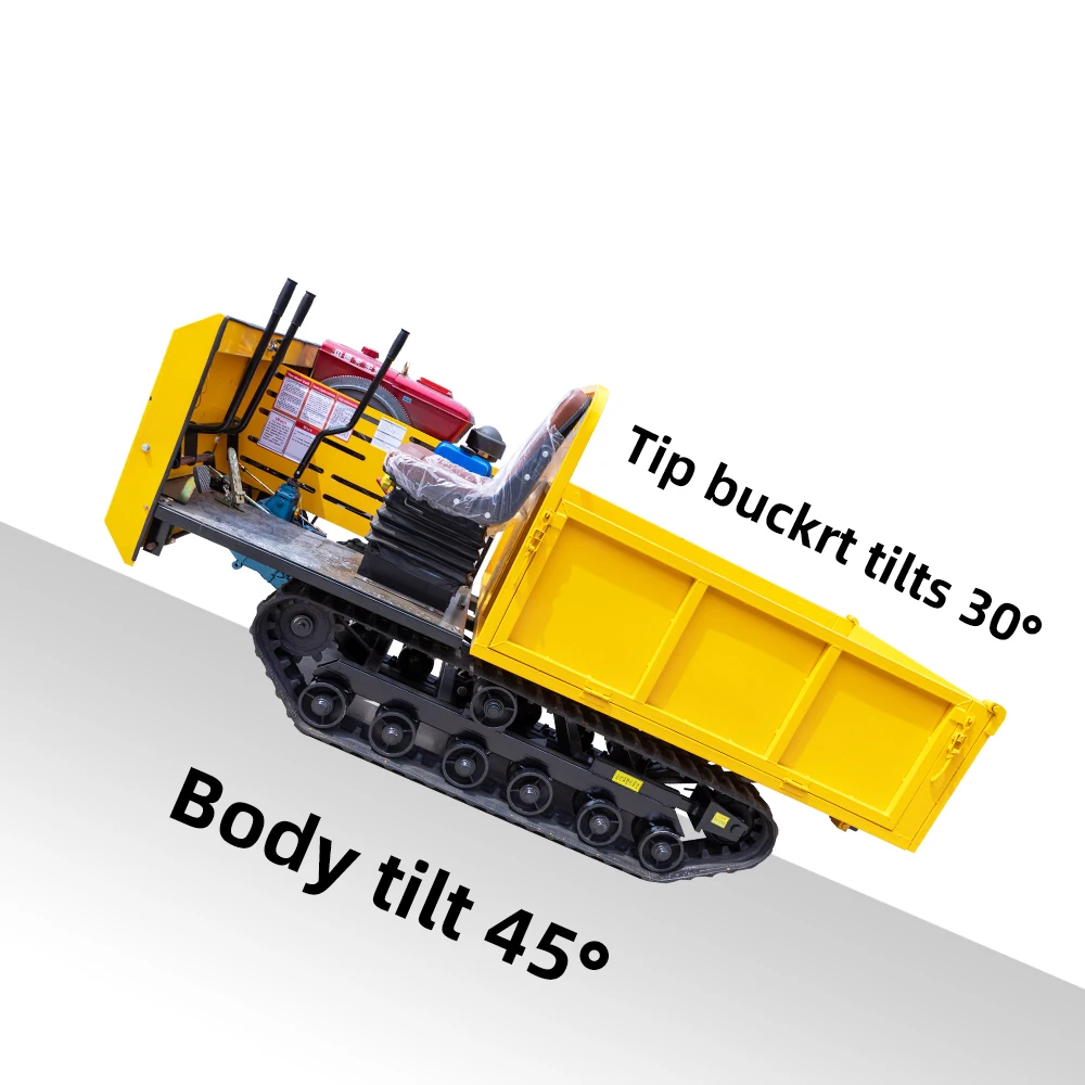5 Tons Self-Loading Tracked Carrier Crawler Dumper For Mud Road,Swamp,Snow Slopes And Other Special