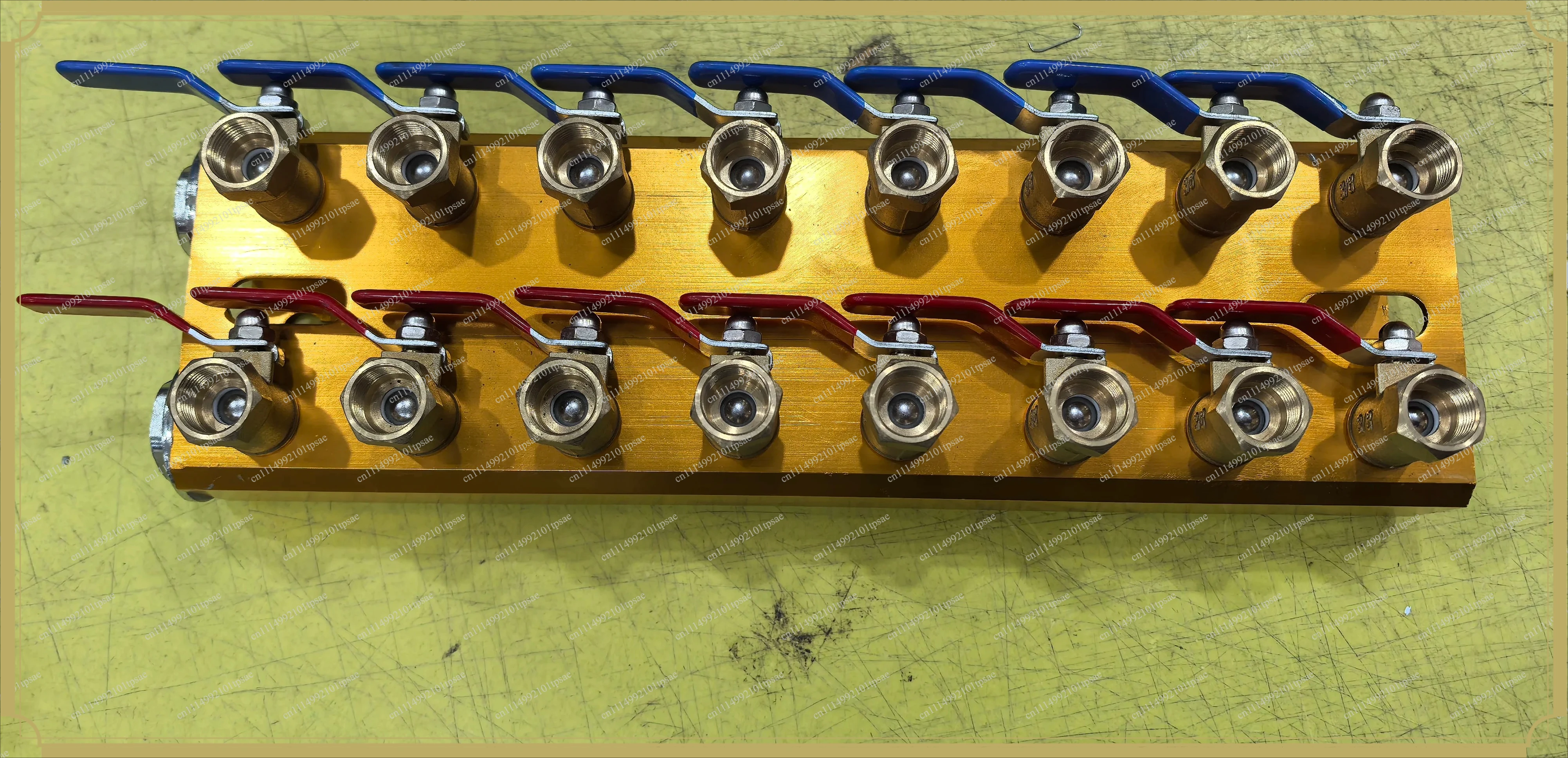 Flow Meter for Water Regulator 8 in 8 Out with Handle Valve Hydraulic Brass Mainfolds Equipment