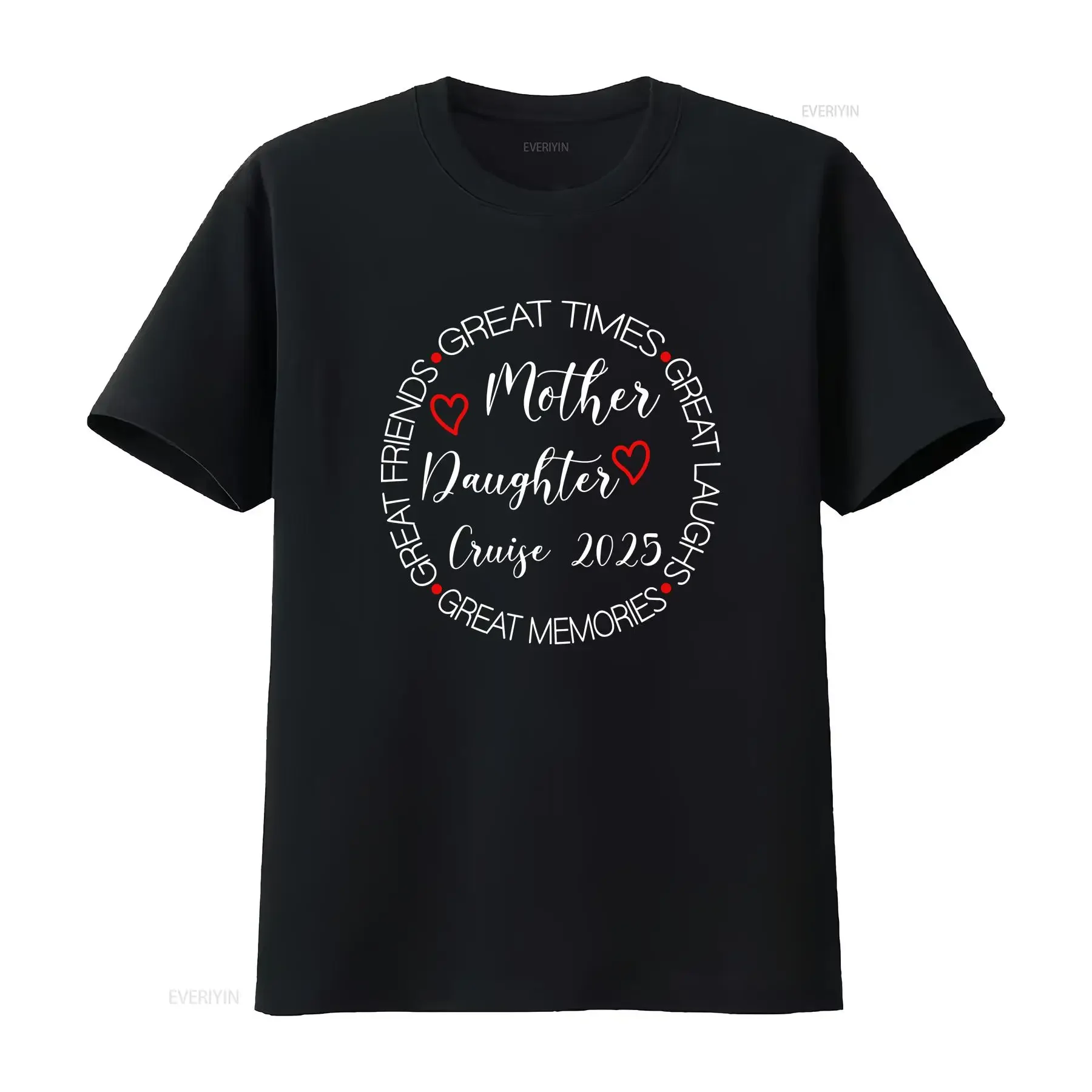Mother Daughter Cruise 2025 T Shirt Matching Family Vacation vintage Washed fashion Stretched homme Soft Versatile Stylish