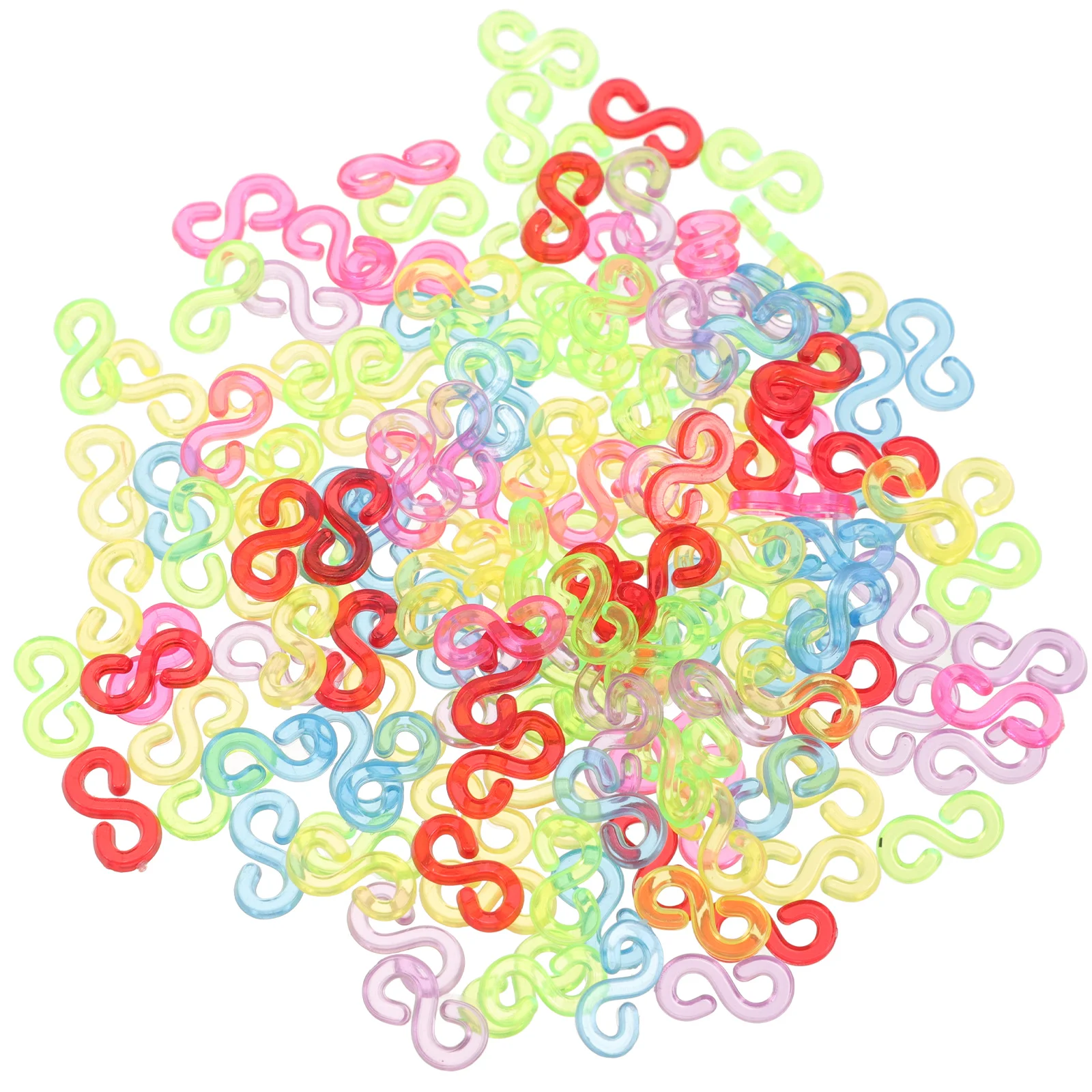 

1000Pcs Rubber Band Clips S Clips Plastic Connectors for Bracelets DIY Jewelry Making Kit Rubber Band Bracelet Accessory