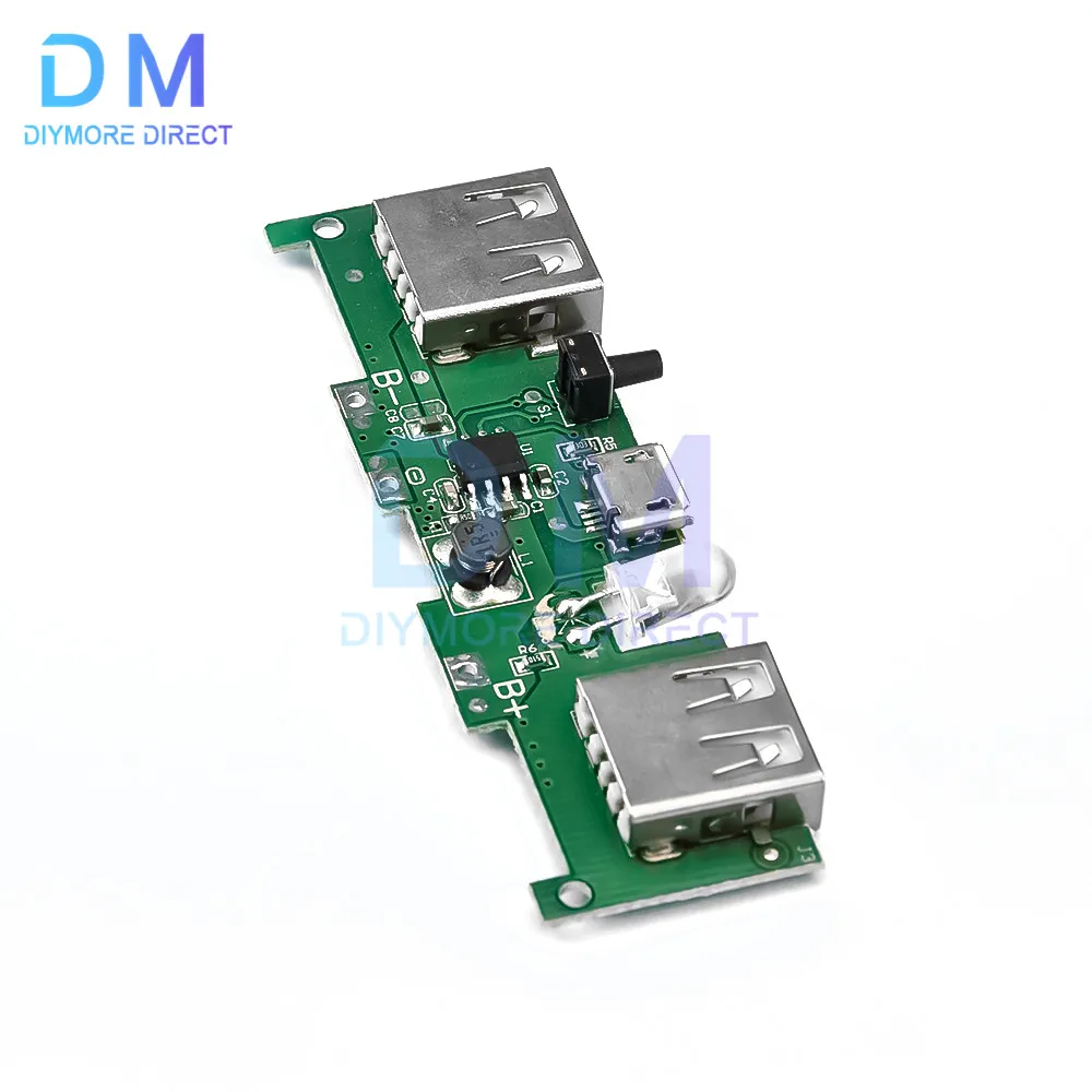 Dual USB 5V  1A 2A Micro USB Mobile Power Bank 18650 Charging Module Lithium Battery Charger Board Circuit Protection