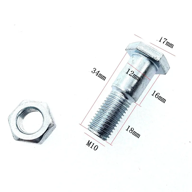 M10 Motorcycle Kickstand Side lining Stands Kick Foot Bracket Set Bolt For 70cc 80cc 90cc 100cc 110cc 125cc 150cc