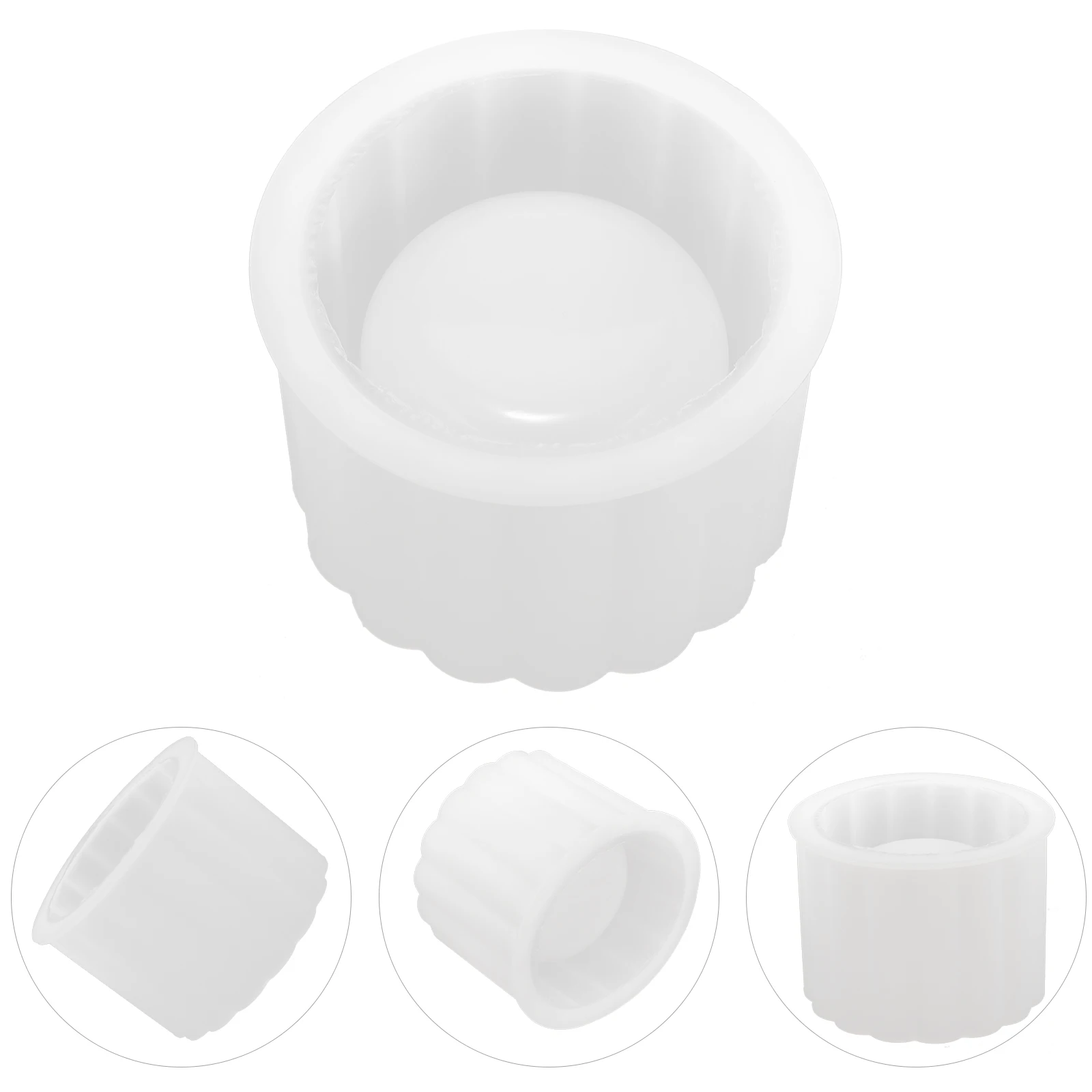 

Silicone Flower Pot Casting 7776 White Reusable Planter Making Mold Cement Garden Pots Bonsai Handmade Craft Mold DIY