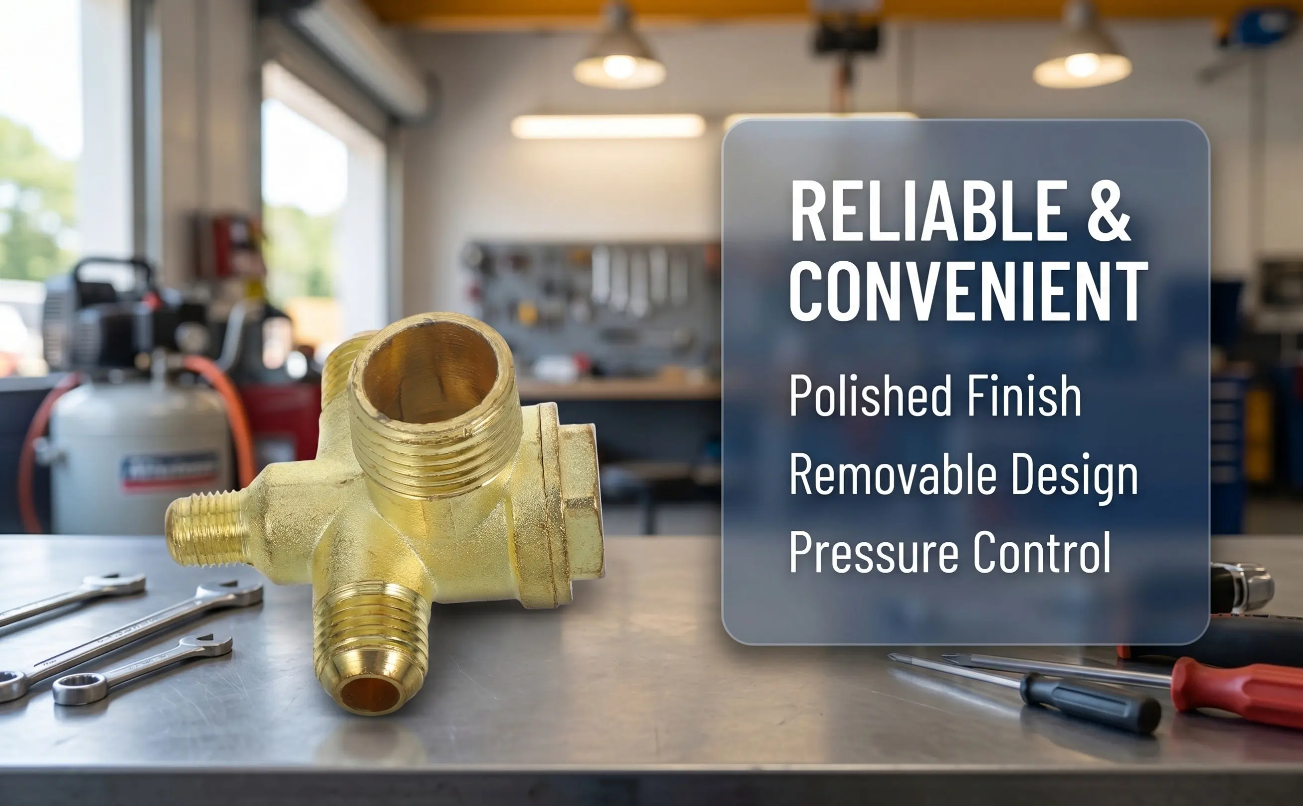 Air Compressor Check Valve 4 Ways Threaded Non-Return Valve Replacement Part Pneumatic Air Pressure Connector Fitting Safety