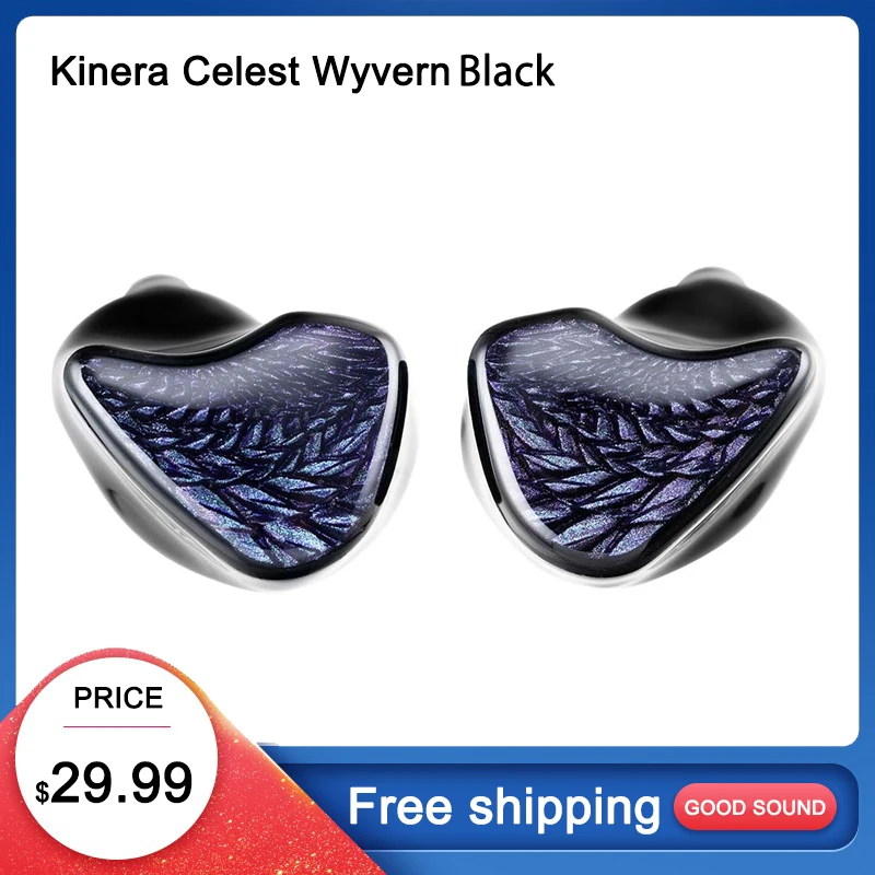 

Kinera Celest Wyvern Black In-Ear Earphones 10mm LCP Dynamic Driver With Detachable Boom Microphone IEMs Cable Audio Headphones