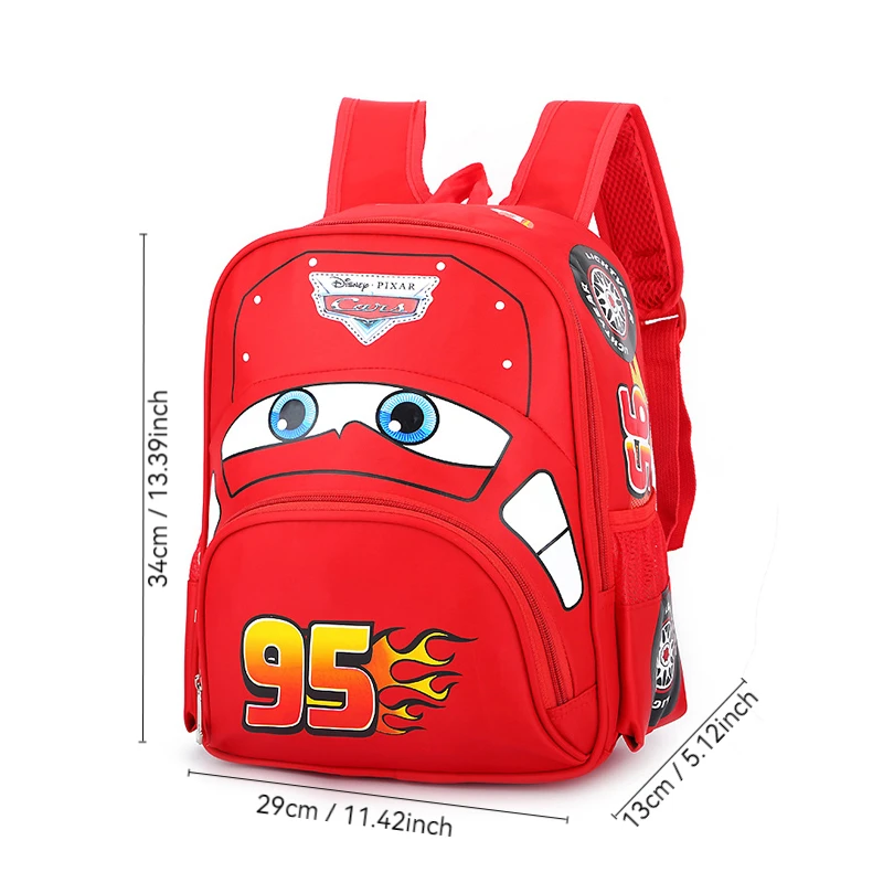 Disney 2024 nouveau sac d'école maternelle mignon sac à dos pour enfants dessin animé voiture sac à dos décontracté préscolaire sac d'école