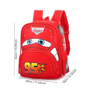 Disney-Cute cartoon car of cartoons, casual preschool, new, 2024 children's school backpack 10 Main Sales Backpack Cars - №2