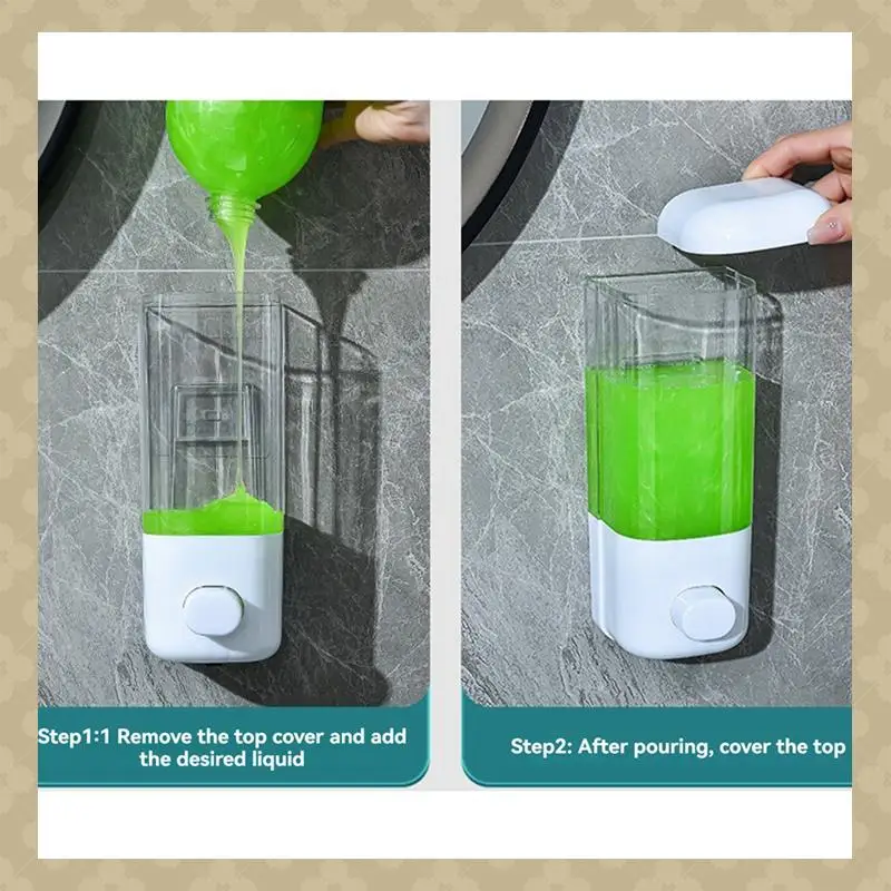 

AB45 500ML Liquid Soap Pump Dispenser Waterproof Manual Soap Dispenser Multifunction Hand Liquid Dispenser For Bathroom