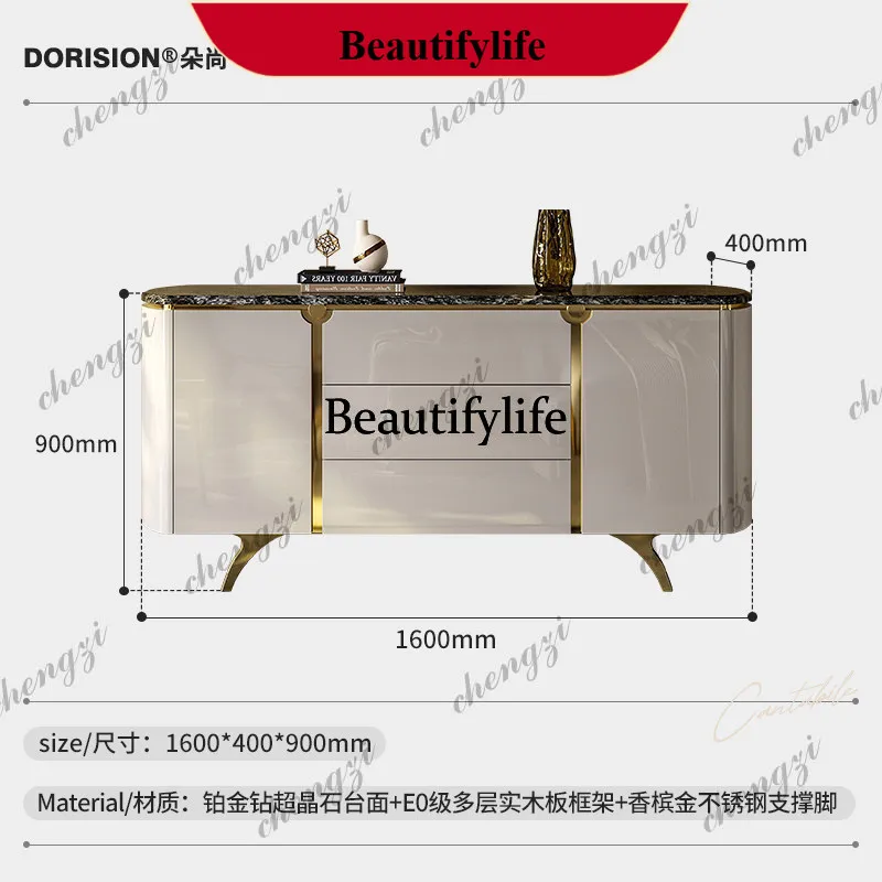 p182 Italian light luxury door cabinet, living room against the wall, dining side cabinet, locker, modern simplicity