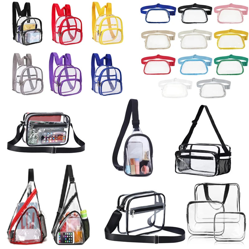 Wodoodporne przezroczyste przezroczyste przekątne torby na ramię dla kobiet Torba na ramię z PVC Torba na ramię dla kobiet Designerskie torby