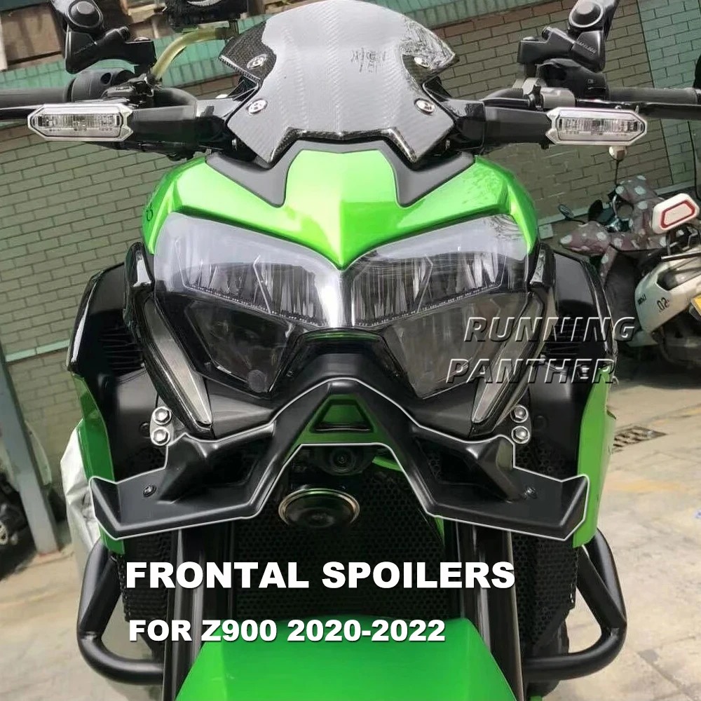 

Для Kawasaki Z900 Z 900 2020 2021 2022 мотоциклетный спойлер с нижним усилием без одежды Передняя Спойлеры крыло аэродинамический спойлер комплект
